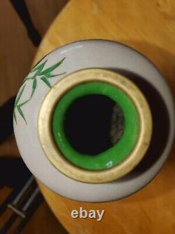 Bird & Bamboo Japanese Cloisonne Vase Enamel Vase 5 Inch