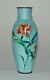 Bright Japanese Cloisonne Ginbari (silver Foil) Cloisonne Vase By Ando Pib