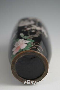 Brilliant Japanese Meiji Silver Wire Cloisonne Vase in Excellent Condition. #116