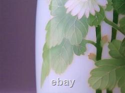 CLOISONNE CHRYSANTHEMUM FLOWER Vase 12.1 inch Japanese Antique Art Meiji Era
