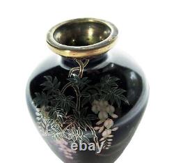 CLOISONNE Silver WIRE Vase JAPANESE Meiji PERIOD
