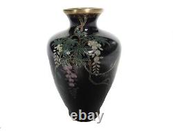 CLOISONNÉ Silver WIRE Vase JAPANESE Meiji PERIOD Silver WIRE