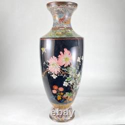 CLOISONNE Vase 19TH MEIJI Era PHOENIX BIRDJapanese Antique Old Fine Art