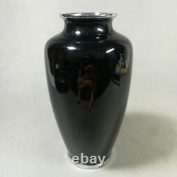 CLOISONNE Vase Crane Pattern 6.1 inch Japanese Figurine
