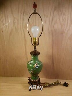 Chinese Cloisonne Vase Table Lamp Floral Asian-oriental-japanese. Free Shipping