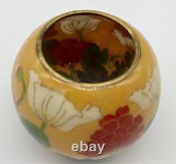 Cloisonne Glass small vase Pot flower pattern 3.1 inch tall Japanese vintage