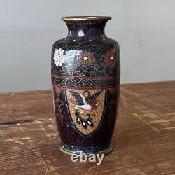 Cloisonne Small Vase 3.5 inch Oriental pattern inch tall antique pot Japanese