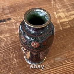 Cloisonne Small Vase 3.5 inch Oriental pattern inch tall antique pot Japanese