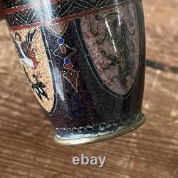 Cloisonne Small Vase 3.5 inch Oriental pattern inch tall antique pot Japanese