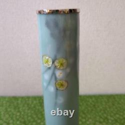 Cloisonne Tube Vase 8.2 inch tall Japanese Pot by Tamura