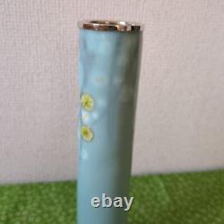 Cloisonne Tube Vase 8.2 inch tall Japanese Pot by Tamura