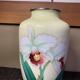 Cloisonne Vase Cattleya Flower Pattern 8.6 Inch Tall Pot Japanese