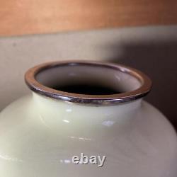 Cloisonne Vase Cattleya flower pattern 8.6 inch tall Pot Japanese