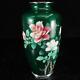Cloisonne Vase Rose Pattern 8.6 Inch Tall Pot Japanese