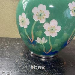 Cloisonne Vase flower pattern 5.9 inch tall Pot Japanese