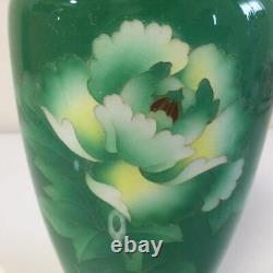 Cloisonne Vase flower pattern 7.2 inch tall Pot Japanese