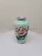 Cloisonne Vase Flower Pattern 7.2 Inch Tall Pot Japanese D73