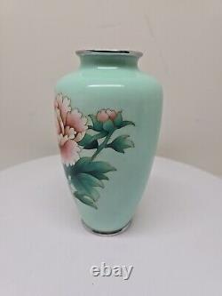 Cloisonne Vase flower pattern 7.2 inch tall Pot Japanese D73