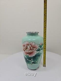 Cloisonne Vase flower pattern 7.2 inch tall Pot Japanese D73