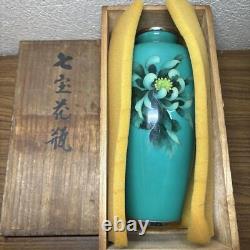Cloisonne Vase flower pattern 8.4 inch tall Japanese Pot