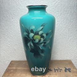 Cloisonne Vase flower pattern 8.4 inch tall Japanese Pot
