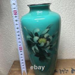 Cloisonne Vase flower pattern 8.4 inch tall Pot Japanese