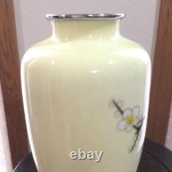 Cloisonne Vase flower pattern 9.8 inch tall Pot Japanese