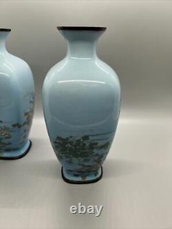 Cloisonné koi Carp vase Cloisonne Blue 7.25x3.5