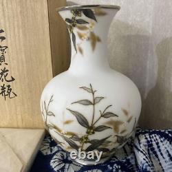 Cloisonne ware vase with TAMURA engraving, H10.2inch, Japanese antique