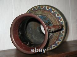 Closionne Vintage Brass Vase / Urn Table Lamp Needs TLC Chinese Antique Vass