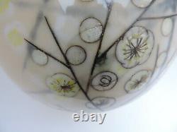 Damaged Large Vintage Signed Japanese Cloisonne Vase Plum Blossoms By Tamura