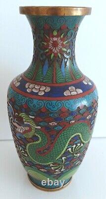 Dragon Cloisonné' Vase In Very Nice Vintage Condition