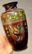 Exceptional! Antique Japanese Japan Vintage Cloisonne Vase With Bird And Dragon