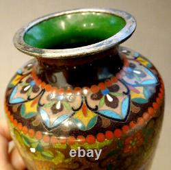 EXCEPTIONAL! Antique JAPANESE JAPAN Vintage CLOISONNE Vase with BIRD and DRAGON