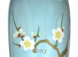 Early 20C Japanese Wireless Cloisonne Enamel Shippo Vase Plum Blossom