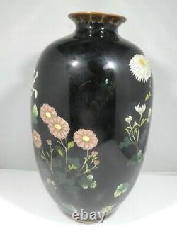 Early 20th Century Japanese Cloisonne Vase With Chrysanthemums