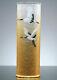 Elegant Japanese Saikosha Cloisonne Vase With Two Cranes Motif