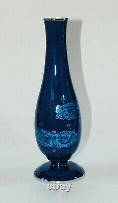 Experimental Japanese Cloisonne Enamel Vase with Imbedded Butterflies Ando PIB