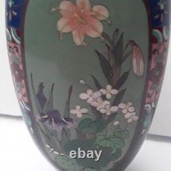 Fine Antique Japanese Cloisonne Panel Vase Meiji Period