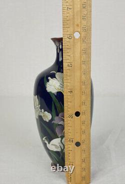 Fine Antique Japanese Meiji Silver Wire Cloisonne Vase