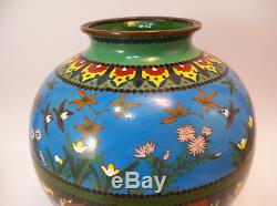 Fine Japanese Antique Cloisonne Vase Jar