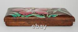 Fine Japanese Enameled Box with Handpainted Details Signed, Pictured In Book