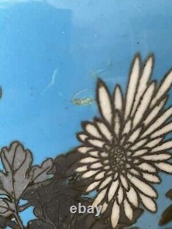 Fine Japanese Meiji Period Cloisonné Table Lamp, Floral with Butterflies