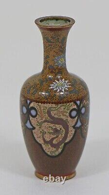 Fine Miniature Japanese Cloisonne Enamel Vase Incredible Detail