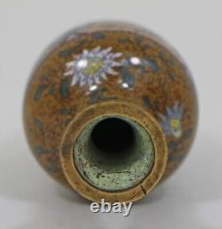 Fine Miniature Japanese Cloisonne Enamel Vase Incredible Detail