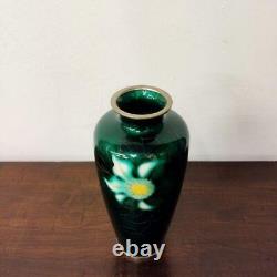 Flower CLOISONNE Vase 8.2 inch tall Japanese Pot