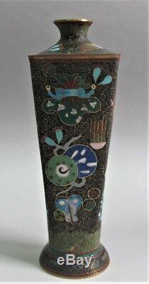 Gorgeous Antique JAPANESE 7.5 Cloisonne Vase Rare Aesthetic Style c. 1920
