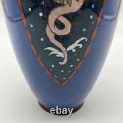 Gorgeous Antique Japanese Cloisonne Enamel Meiji Period 12 Vase