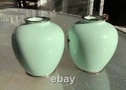 Gorgeous Vintage Pair Japanese Cloisonne Vases