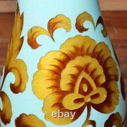 Hiroaki Ota Japanese cloisonne enamel sippou vase signed PV229